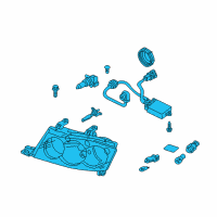 OEM 2004 Infiniti M45 Right Headlight Assembly Diagram - 26010-CR925