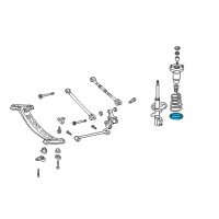 OEM 2005 Lexus ES330 Coil Spring Insulator Diagram - 48258AA010