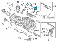 OEM 2020 BMW M340i Cable Set, Heater/Air Conditioner Diagram - 64-11-9-382-848