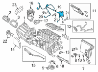 OEM BMW X3 Cable Set, Heater/Air Conditioner Diagram - 64-11-9-382-848