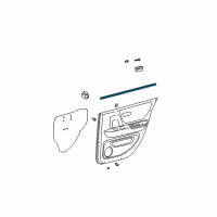 OEM 2005 Toyota Highlander Inner Weatherstrip Diagram - 68174-48020