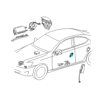 OEM 2012 Scion iQ Side Sensor Diagram - 89831-08020
