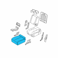 OEM 2010 Dodge Ram 3500 Front Seat Cushion Diagram - 1QA02BD3AA