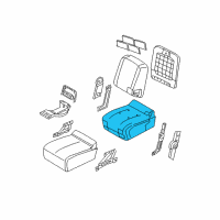 OEM 2010 Dodge Ram 2500 Front Seat Cushion Diagram - 1QA44BD3AA