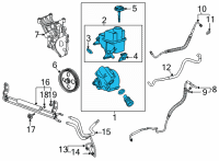 OEM 2022 Chevrolet Silverado 3500 HD Power Steering Pump Diagram - 84983790