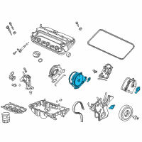 OEM 2011 Acura RL Cover Assembly, Rear Timing Belt (Upper) Diagram - 11830-RCJ-A00