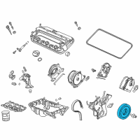 OEM 2006 Honda Accord Pulley, Crankshaft Diagram - 13810-RCJ-A01