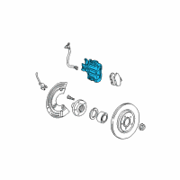 OEM Lincoln LS Caliper Assembly Diagram - 1W4Z-2552-AB