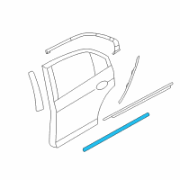 OEM 2010 Mercury Milan Body Side Molding Diagram - 6E5Z-5425557-APTM