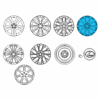 OEM 2015 Lexus RC F Wheel, Disc Chrome P Diagram - 4261A-24060