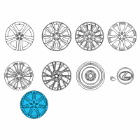 OEM 2022 Lexus RC F Wheel, Disc Diagram - 42611-24870