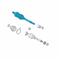 OEM Toyota Prius Outer Joint Assembly Diagram - 43470-49596