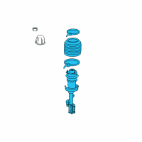 OEM Lexus RX450h Cylinder Assy, Pneumatic, Front LH W/Shock Absorber Diagram - 48020-48070