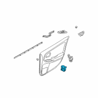 OEM 2003 Infiniti I35 Rear Power Window Switch Assembly Diagram - 25411-2Y900