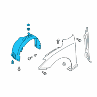 OEM 2019 Hyundai Veloster Front Wheel Guard Assembly, Right Diagram - 86812-J3000