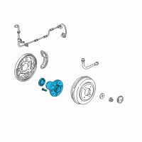 OEM 2000 Honda Civic Bearing Assembly, Rear Hub Unit Diagram - 42200-S04-008