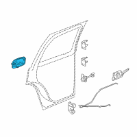 OEM 2002 Chevrolet Suburban 1500 Handle, Outside Diagram - 19356470