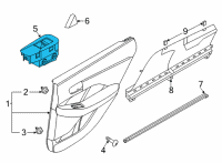 OEM 2022 Hyundai Sonata Power Window Sub Switch Assembly Diagram - 93580-L1000-REY