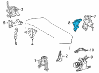 OEM 2021 Toyota Venza Rear Mount Bracket Diagram - 12303-25020