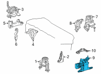 OEM 2021 Toyota RAV4 Side Transmission Mount Diagram - 12306-F0050