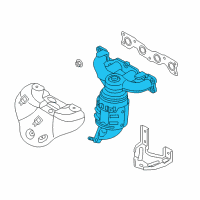 OEM Hyundai Sonata Exhaust Manifold Catalytic Assembly Diagram - 28510-2G160