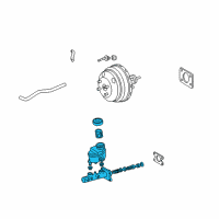 OEM 1996 Toyota Tacoma Brake Master Cylinder Sub-Assembly Diagram - 47201-3D250