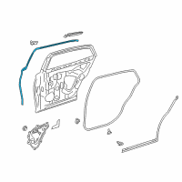 OEM 2020 Lexus LS500h WEATHERSTRIP, Rear Door Diagram - 67887-50100