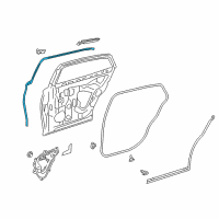 OEM Lexus LS500 WEATHERSTRIP, Rear Door Diagram - 67887-50100