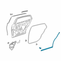 OEM 2020 Lexus LS500h WEATHERSTRIP, Rear Door Diagram - 67873-50010
