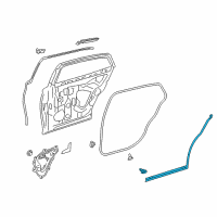 OEM 2020 Lexus LS500 WEATHERSTRIP, Rear Door Diagram - 67873-50010