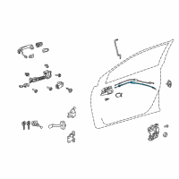 OEM 2009 Toyota Corolla Lock Cable Diagram - 69750-02180