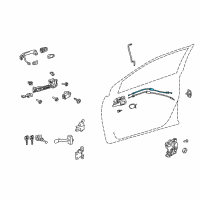 OEM 2010 Toyota Corolla Lock Cable Diagram - 69710-02150