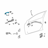 OEM 2008 Toyota Prius Handle, Outside Diagram - 69210-02110-A0