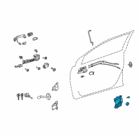 OEM 2010 Toyota Corolla Lock Assembly Diagram - 69310-12470