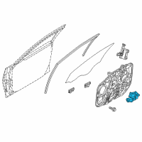 OEM Hyundai Genesis Motor Assembly-Front Power Window, RH Diagram - 82460-B1000