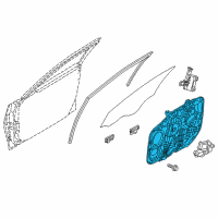 OEM 2016 Hyundai Genesis Front Left-Hand Door Module Panel Assembly Diagram - 82471-B1000