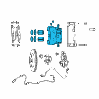 OEM Dodge Challenger CALIPER-Disc Brake Diagram - 5137671AB