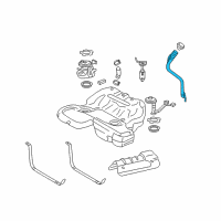 OEM 2006 Cadillac STS Pipe Asm-Fuel Tank Filler Diagram - 20789052