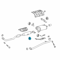 OEM 2017 Toyota Avalon Front Pipe Hanger Diagram - 17565-0P051