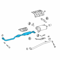 OEM Toyota Camry Front Pipe Diagram - 17410-0V090