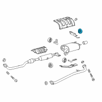 OEM Lexus CT200h Support, Exhaust Pipe Diagram - 17565-0P031