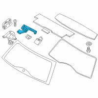 OEM 2004 BMW 325xi Hinge, Rear Window Left Diagram - 51-24-8-254-015