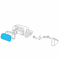 OEM 2010 Hyundai Santa Fe Mirror & Holder-Outside Rear, RH Diagram - 87621-0W000