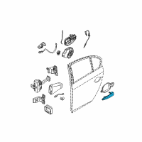 OEM 2006 BMW 525xi Front Left Exterior Door Pull Handle Diagram - 51-21-6-961-443