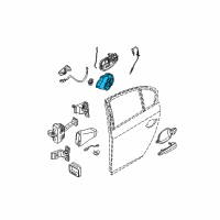 OEM 2008 BMW 550i Rear Right Complete Lock Diagram - 51-22-7-202-158