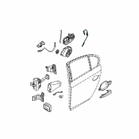 OEM BMW 528xi Bowden Cable, Outside Door Handle Diagram - 51-22-7-034-571