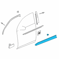 OEM Chevrolet Equinox Lower Molding Diagram - 25824825