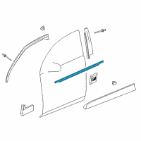 OEM 2010 Chevrolet Equinox Belt Weatherstrip Diagram - 20908427