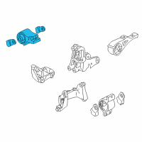 OEM 2001 Honda Insight Rubber Assy., Engine Side Mounting (MT) Diagram - 50820-S3Y-J01