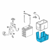 OEM Honda Box, Battery (55B24) Diagram - 31521-TLA-A00